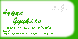 arpad gyukits business card